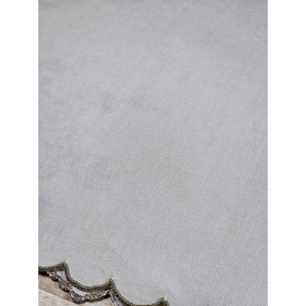 Vintage 1940s Linen Napkin Floral Cutwork Embroidery 16